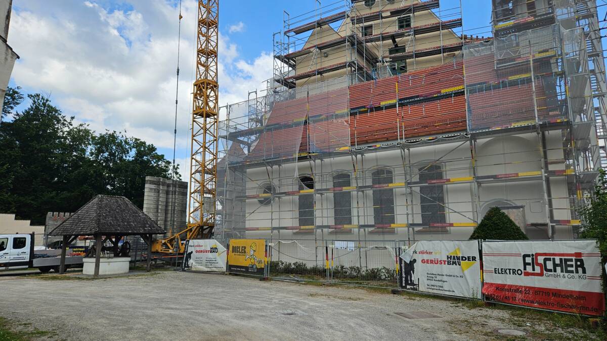 Mindelburg - Palas mit Gerüst